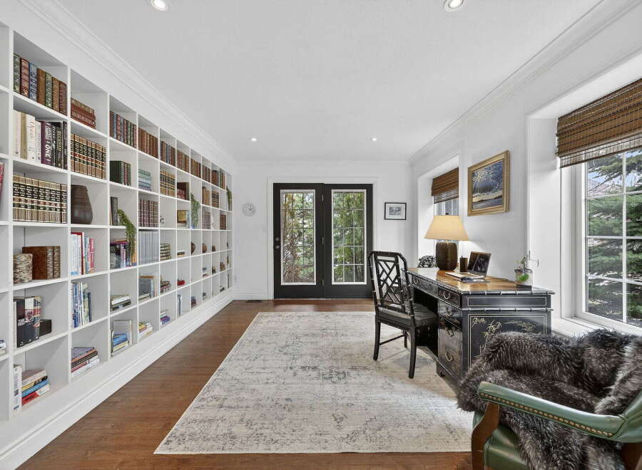 This stunning property boasts a sophisticated home office, perfect for remote work or creative pursuits.