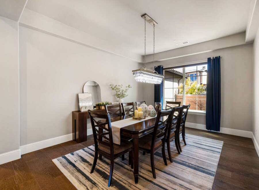 Step into this elegant dining room, perfect for hosting memorable gatherings.