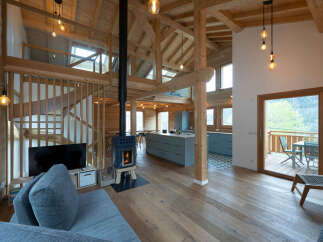 Experience the epitome of rustic elegance in this stunning wooden cabin.
