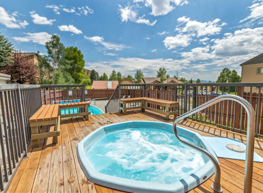 Enjoy the ultimate relaxation in this stunning property featuring a luxurious hot tub.