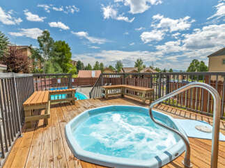 Enjoy the ultimate relaxation in this stunning property featuring a luxurious hot tub.
