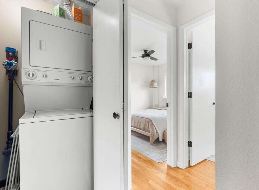 Discover the convenience of in-unit laundry in this charming home! This property features a stacked washer and dryer, making laundry day a breeze.