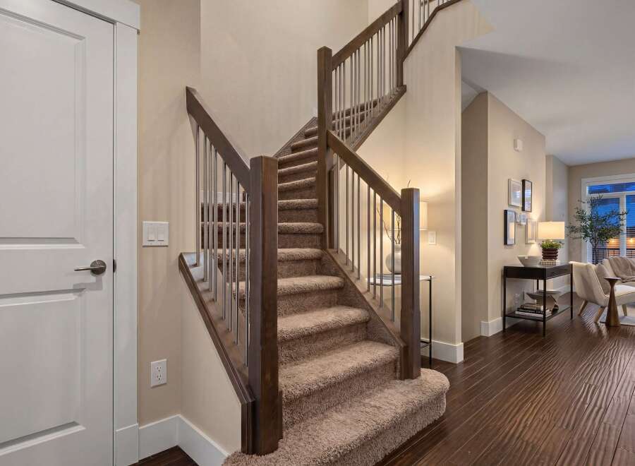 This stunning property features a beautifully designed staircase, perfect for making a grand entrance.