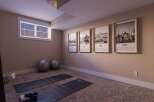 This home gym offers a dedicated space for fitness enthusiasts.