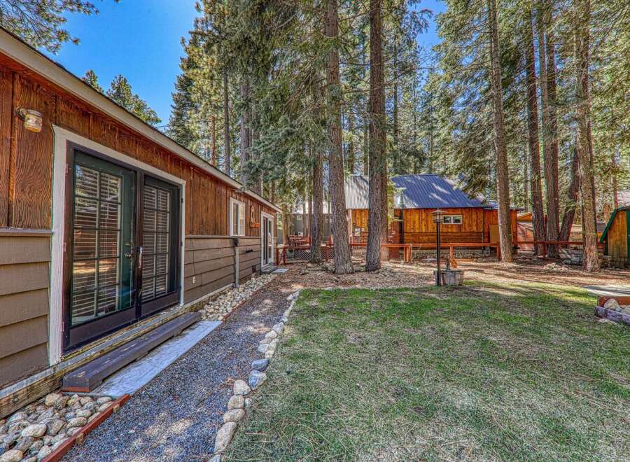 Discover a charming cabin nestled in a serene, wooded setting.