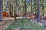 Nestled amidst towering trees, this charming property offers a serene escape.