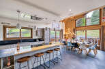 Experience luxury living in this stunning open-plan kitchen and dining area.