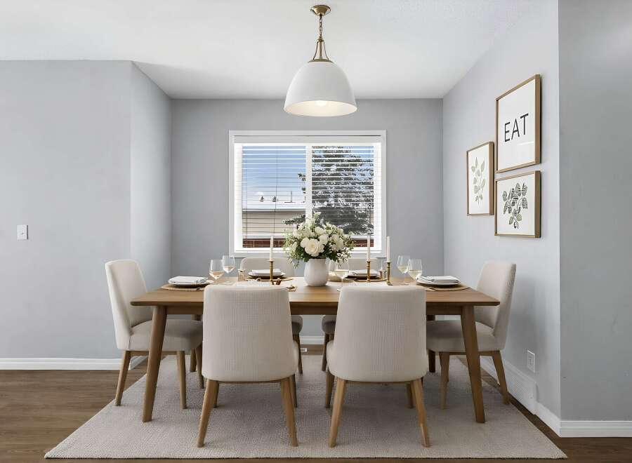 Step into this inviting dining room, perfect for hosting gatherings or enjoying intimate meals.