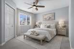 Step into a serene bedroom retreat, designed for ultimate comfort and style.