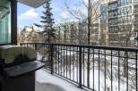 Enjoy the winter views from this charming balcony.