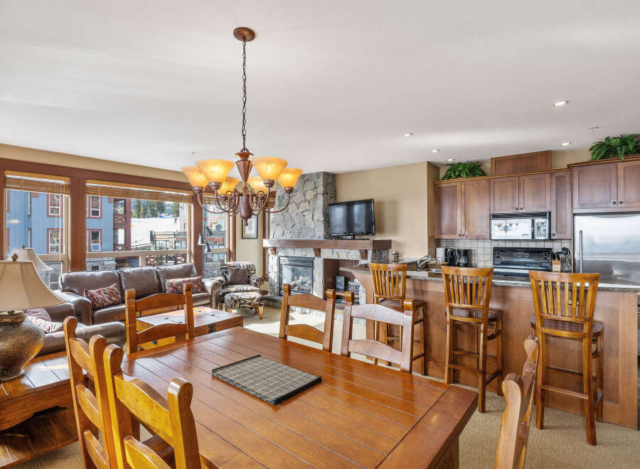 Step into luxury with this stunning property featuring a spacious open-concept living area.