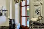 This charming kitchen features a stylish design with a modern touch.