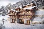 Experience the epitome of alpine luxury in this stunning chalet nestled amidst a snowy landscape.