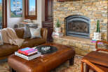This stunning living room features a cozy fireplace, perfect for relaxing evenings.
