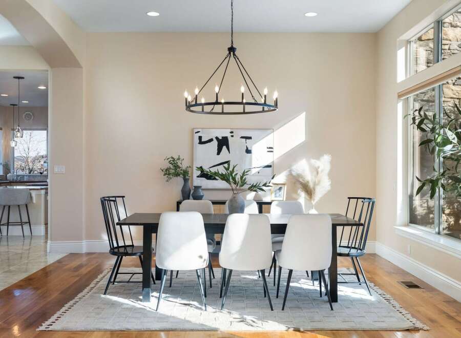 Step into this elegant dining room, perfect for hosting memorable gatherings.