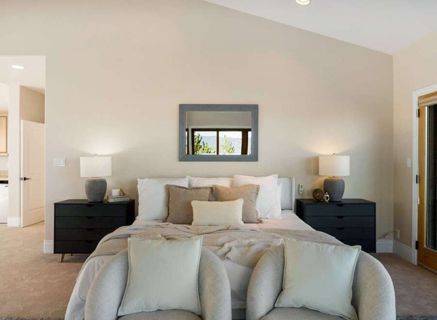 Step into a serene bedroom retreat, designed for ultimate relaxation.