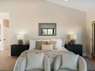 Step into a serene bedroom retreat, designed for ultimate relaxation.