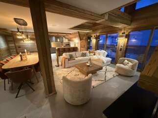 Experience luxury living in this stunning property featuring exquisite wooden accents and a cozy ambiance.