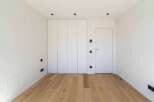 This modern room features a sleek design with a focus on functionality and style.