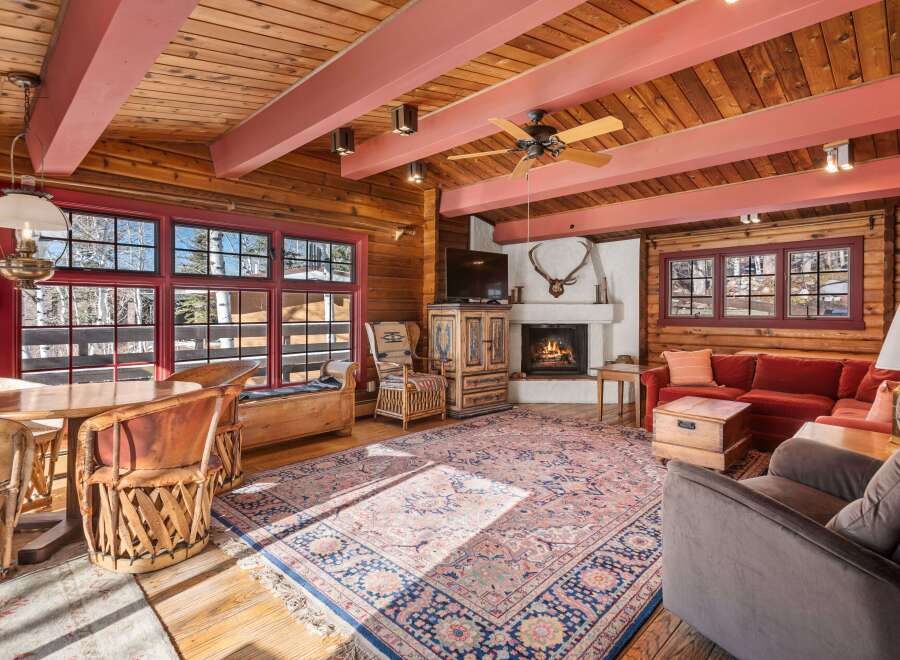 Step into rustic elegance with this stunning log cabin home.