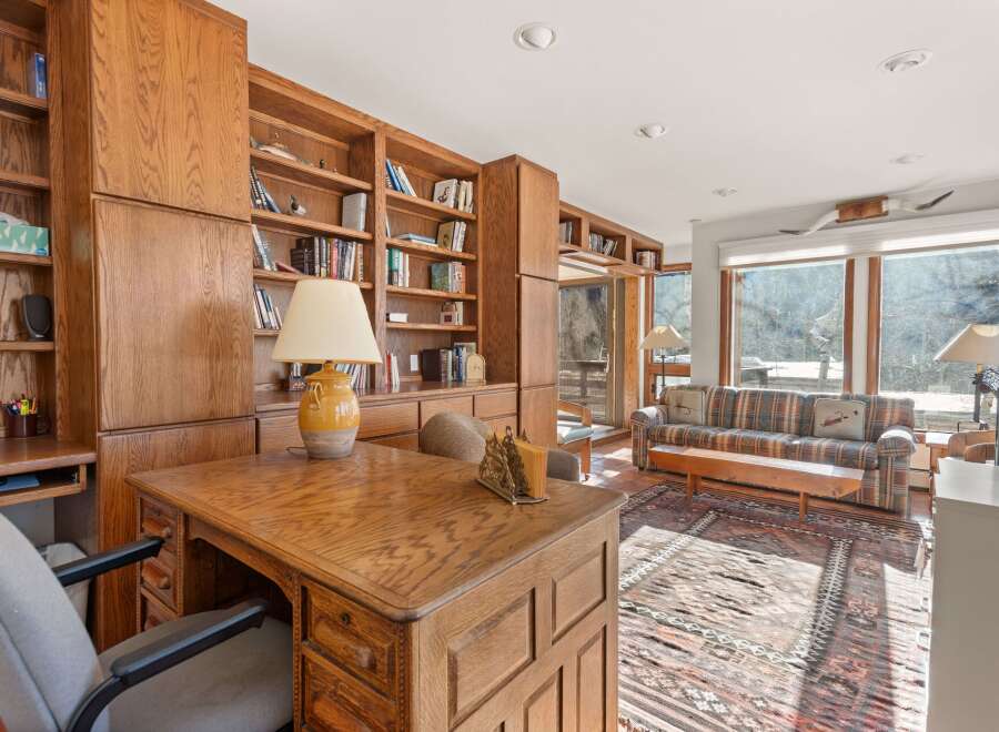 This stunning property boasts a beautifully designed home office, perfect for remote work or creative pursuits.