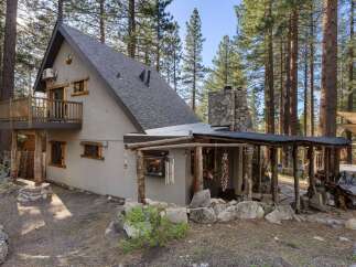 Nestled amidst towering pines, this charming cabin offers a serene escape.