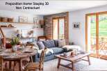 This stunning property boasts a cozy living room with a stone fireplace and a comfortable sectional sofa, perfect for relaxing evenings.
