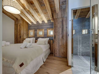 Experience rustic charm in this beautifully designed bedroom.