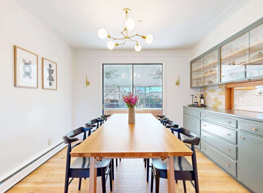 Step into this stunning dining room, perfect for hosting memorable gatherings.