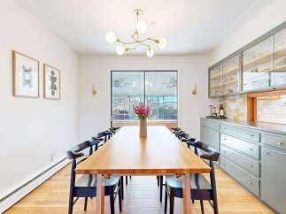 Step into this stunning dining room, perfect for hosting memorable gatherings.