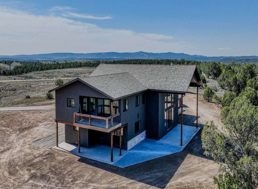This stunning modern home offers breathtaking views and luxurious living.