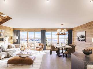 Experience the epitome of luxury living in this stunning chalet, boasting breathtaking mountain views.