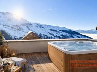 Enjoy breathtaking mountain views from this luxurious property.