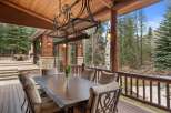 Enjoy the tranquility of nature from this stunning outdoor space.