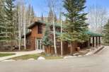 Nestled amidst a serene landscape, this stunning property boasts a beautiful wooden exterior and a charming green roof.