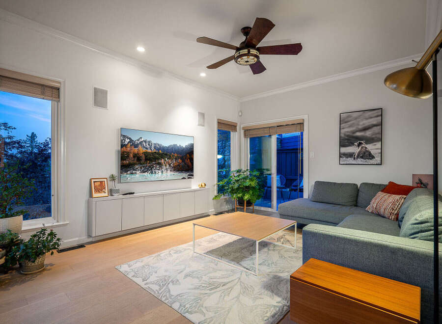 Step into modern elegance with this stunning living room.