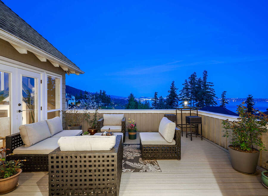 Enjoy breathtaking views from this stunning outdoor living space.