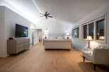 Step into luxury with this stunning bedroom, featuring a spacious layout and elegant design.