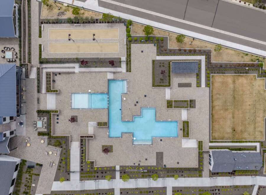Discover luxury living at this stunning property, featuring a beautifully designed outdoor space.