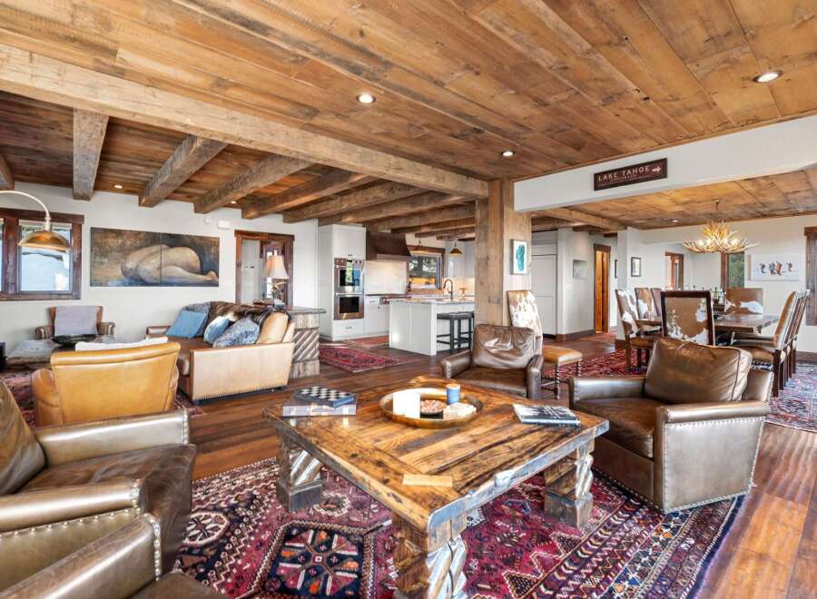 Step into luxury with this stunning property featuring a rustic, yet elegant interior.
