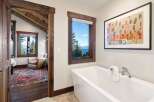 Experience luxury and tranquility in this stunning bathroom.