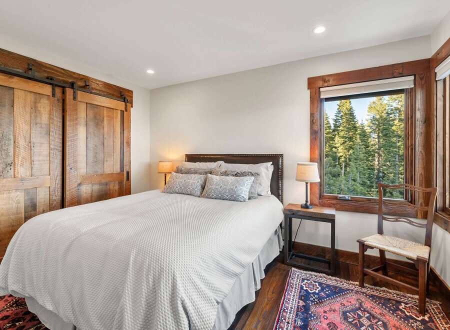 Experience rustic charm in this inviting bedroom.