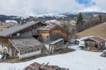 Nestled in a serene mountain landscape, this rustic property offers a unique blend of charm and tranquility.