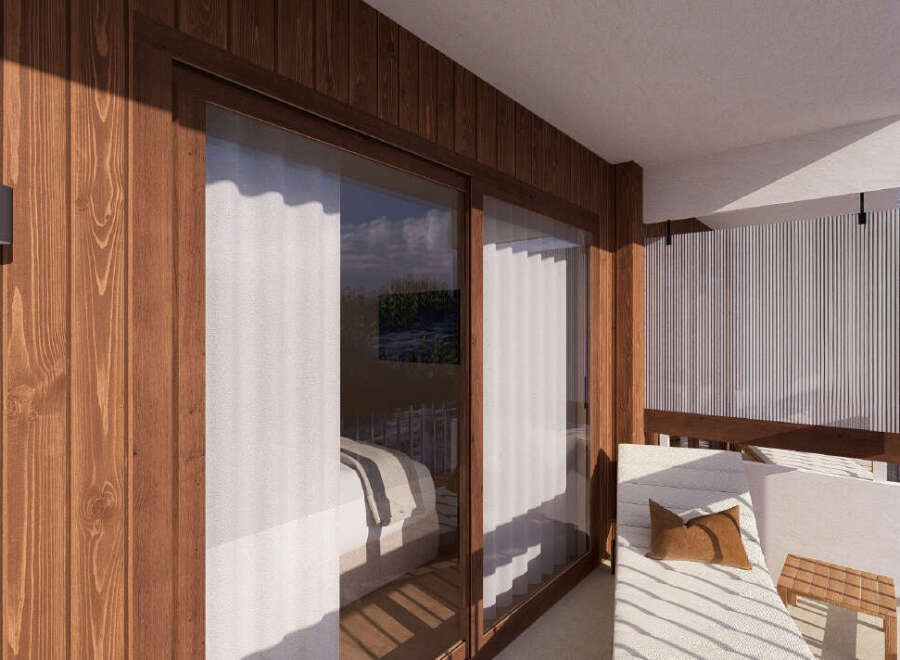 Enjoy breathtaking views from this stunning balcony.
