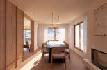 Experience luxury living in this stunning property, featuring a spacious dining area perfect for entertaining.