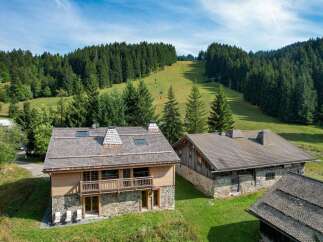 Nestled in a picturesque mountain setting, this stunning property offers a blend of rustic charm and modern comfort.