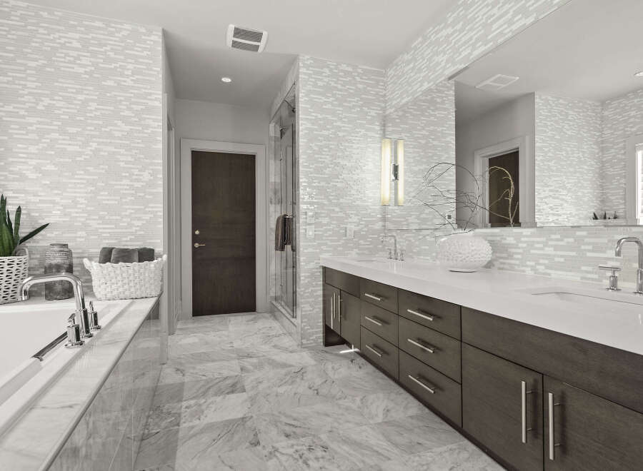 Step into luxury with this stunning bathroom design.