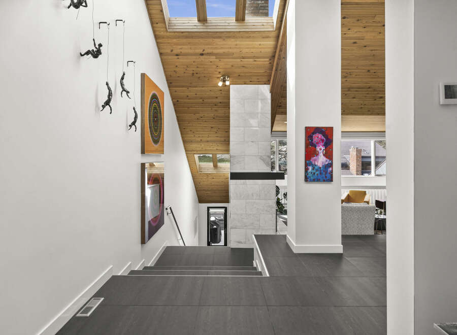This stunning property boasts a modern interior with a unique design.
