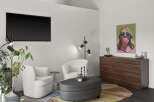 Step into modern luxury with this stunning living space.