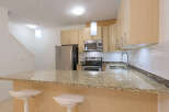This stunning kitchen boasts modern design and functionality.
